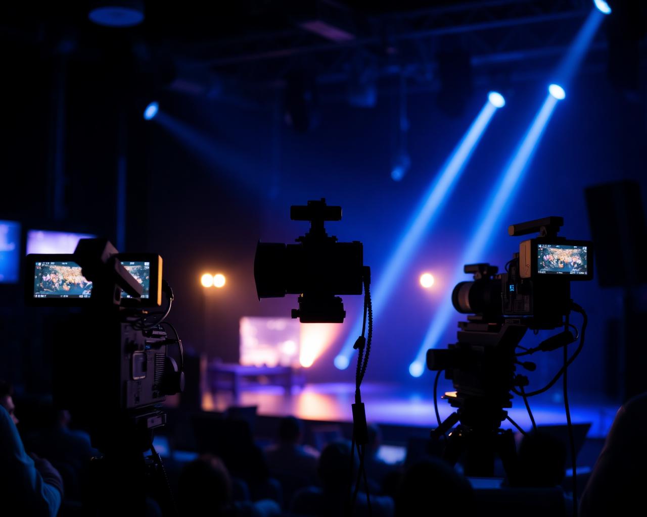 Video kamera un ekrāni konferences video nodrošinājumā