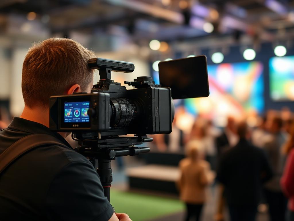 Video operators filmē pasākumu